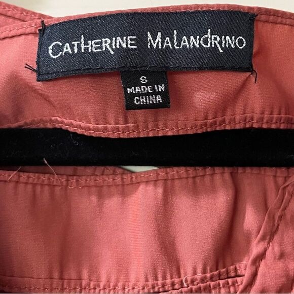 CATHERINE MALANDRINO Fringe Trim Criss-cross
Tank Top Cinnamon Women’s Small - Picture 4 of 5